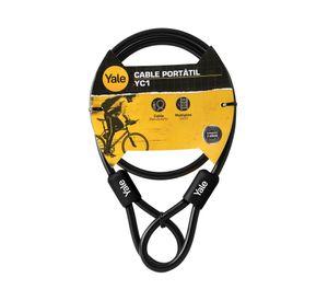 Cable de seguridad portátil bicicleta 1.2 mt negro