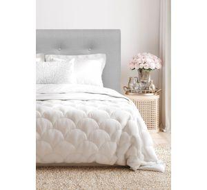 Respaldo de Cama Botoné Premium Lino Gris Plata - King