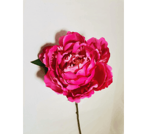 Flor Decorativa Peonia Fucsia 45Cm