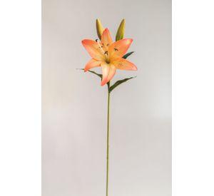 Lilium Naranjo con Rosado Flor Artificial by Le Bouquet 68,5 cm