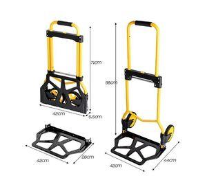 Carretilla de Carga Yegua Plegable Extensible Soporte 80 kg