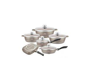 Juego de Ollas Granito 23 piezas Beige - TyK Hogar