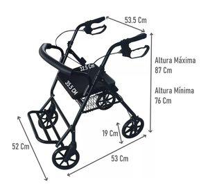 Andador Burrito Ortopedico Con Asiento 4 Ruedas Plegable