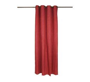Set cortinas  4 pzas B.Out City y velo bordado Rojo 140x225