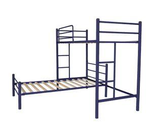Cama Alta + Cama Baja 1 Plaza Azul