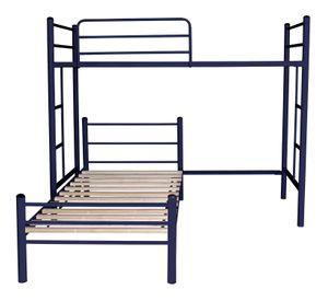 Cama Alta + Cama Baja 1 Plaza Azul
