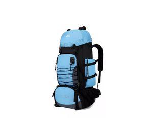 Mochila 90L camping outdoor trekking color celeste