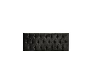 Respaldo Elegante 1 Plaza Capitone 105x60 CM Negro Felpa