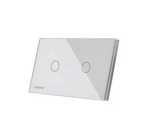 Interruptor Wifi RF Vhome Live SN Sin Neutro Touch 2 Canales Compatible Con Google Home y Alexa
