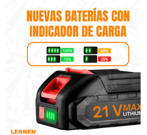 Hidrolavadora Inalámbrica PRO Lernen + 2 baterías + Accesorios