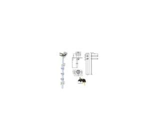 Cerradura mueble kardex frontal niquel D88-B120 Poli Chile