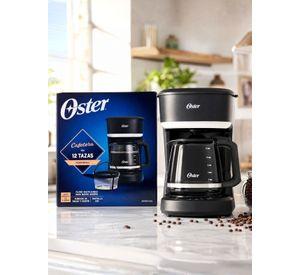 Cafetera de goteo Oster® de 12 tazas, programable, con filtro reutilizable,Color Negro, BVSTDCP121B