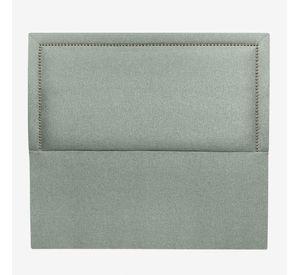 Respaldo de Cama Flat Frame Tachas Lino Verde Jeans - King