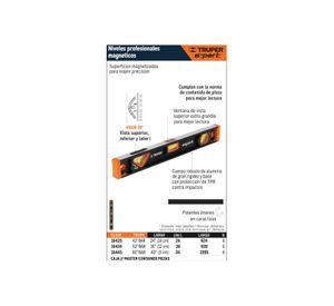 Nivel Profesional Aluminio Magnetico48 120cm Truper Expert
