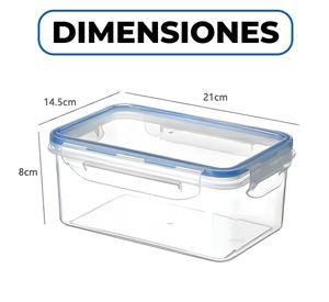 3 Taper Contenedor Hermético Plástico 1500ml Comida Almuerzo