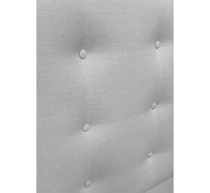 Respaldo de Cama Botoné Premium Lino Gris Plata - 2 Plazas