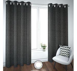 SET DE CORTINAS HOGAR 2 PAÑOS DE 140 X 220 CM NEGRO