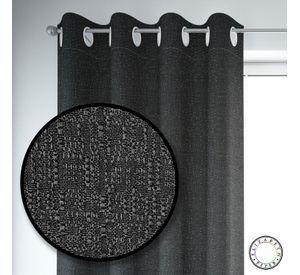 SET DE CORTINAS HOGAR 2 PAÑOS DE 140 X 220 CM NEGRO