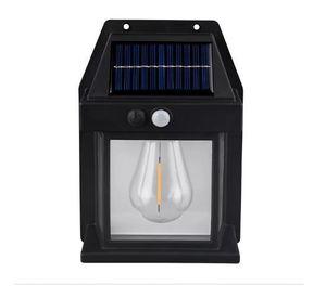Lampara Solar De Pared 1 Foco + Sensor Movimiento Luz Cálida Exterior