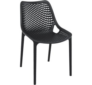 Silla Sitial Rex Negra para Terraza o Comedor