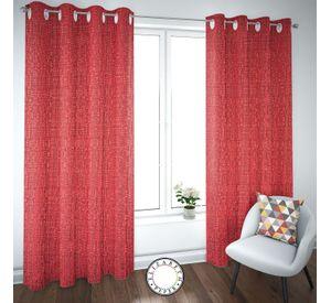 SET DE CORTINAS HOGAR 2 PAÑOS DE 140 X 220 CM ROJO