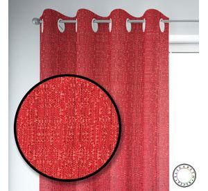 SET DE CORTINAS HOGAR 2 PAÑOS DE 140 X 220 CM ROJO