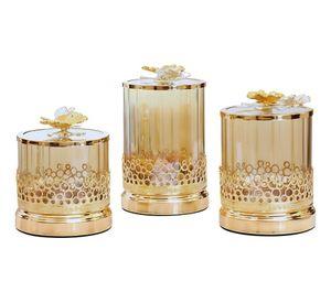 Set Frasco Decorativo Moderno Recipiente Adorno Hogar Jhn