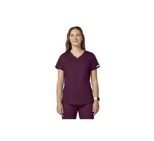 POLERA CLÍNICA MUJER CHEROKEE REVOLUTION WW601 WINE