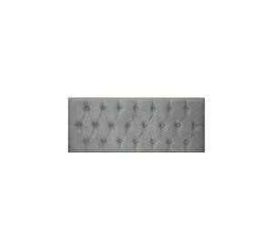 Respaldo Elegante 1 Plaza Capitone 105x60 CM Gris Claro Felpa