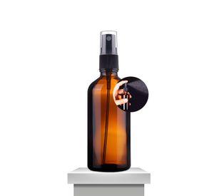 Set 24 Frasco Vidrio Ambar Valvula Spray Esencia 100ml