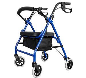 Andador Ortopedia Burrito Con Asiento Y Bolso 4 Ruedas