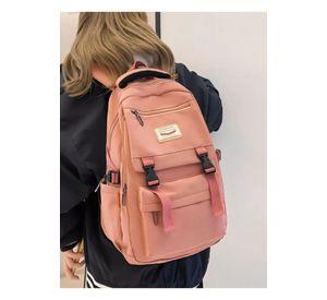 Mochila escolar juvenil impermeable gran capacidad 40L coral