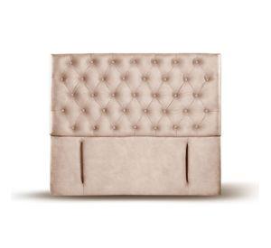 RESPALDO FLORENCIA CUERO BEIGE KING