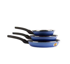 Set 3 Sartenes Antiadherentes 18 22 26cm Etai Blue Vitrex