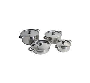 Juego Batería 8 Piezas Olla Cocina Acero inoxidable
