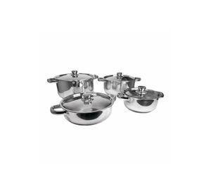 Juego Batería 8 Piezas Olla Cocina Acero inoxidable