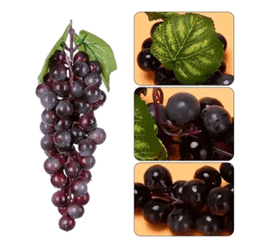 Uvas artificiales 60 uds fruta sintética púrpura