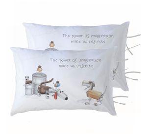 PACK 2 FUNDAS ALMOHADA ROBOTS 50X70