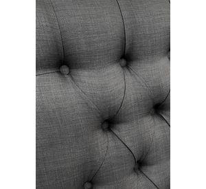 Respaldo de Cama Capitoné Premium Lino Grafito - 2 Plazas