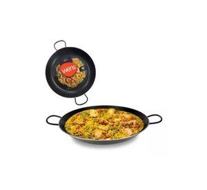 Paellera de teflón antiadherente de 42 cm, Firenze Wens, negro