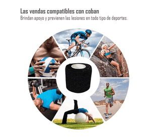 Pack 12 Venda Autoadherente Compatible Coban 5cm X 4.5mt