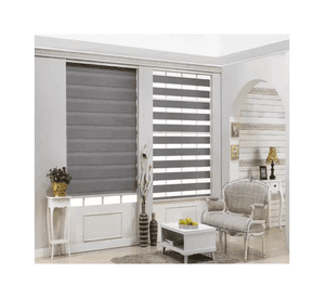 Cortina Roller Duo Zebra Día Noche 80x200cm Gris
