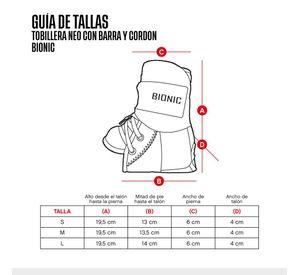 TOBILLERA BIONIC NEO C/BARRA Y CORDON NG