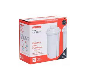 Repuesto filtro jarra agua sin cloro Vigahome blanco