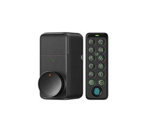 Cerradura Inteligente Retrofit Compatible con Comandos de Voz Negra