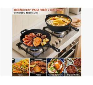Sartenes De Hierro Fundido Gruesa Doble Uso 26cm