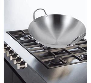 Wok disco tradicional chino de 45cm Acero Inoxidable
