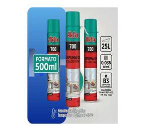 Caja 12 Unid Sellador Espuma Poliuretano Akfix 700 500ml