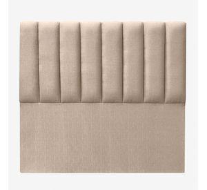 Respaldo de Cama Tubular Vertical Lino Beige - Queen