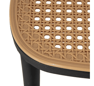 Pack 2 Taburete Piso Bar O Terraza Apilable 76cm Crossback Danubio Venhoouse Negro